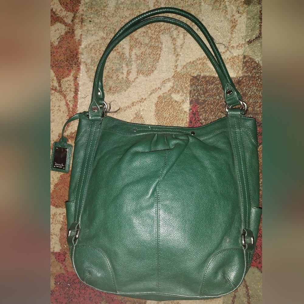 "Tignanello" Large Green Shoulder Bag